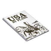 USA Cowboy Travel Poster Notizblock (Rechte Seite)