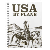 USA Cowboy Travel Poster Notizblock (Vorderseite)