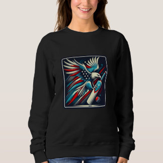 USA Cricket in American Colors Red White und Blue Sweatshirt