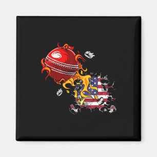 Usa Cricket Magnet
