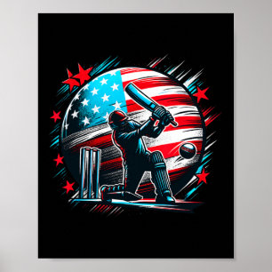 Usa Cricket Trikot Usa Cricket Team Fan Unterstütz Poster
