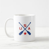 USA Crossed Paddle Oars mit Star Light Color Kaffeetasse (Links)