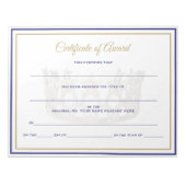 USA Crown Certificates-Award Notizblock (Vorderseite)