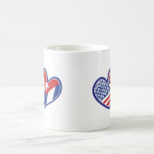 USA CUBA Flag Hearts Kaffeetasse (Mittel)