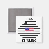 USA Curling 2010 Magnet (Vorderseite/Rückseite)
