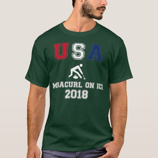 USA Curling Miracurl On Ice 2018 Tshirt_1 T-Shirt (Vorderseite)