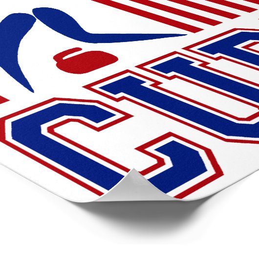 USA Curling Poster (Ecke)