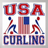 USA Curling Poster (Vorne)