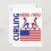 USA Curling Postkarte (Vorne/Hinten)
