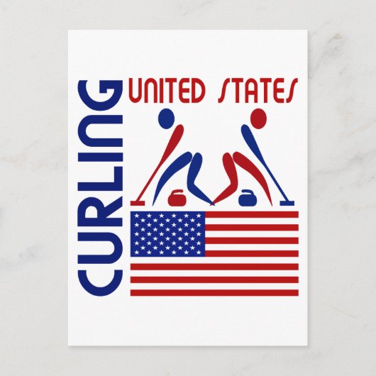 USA Curling Postkarte (Vorderseite)