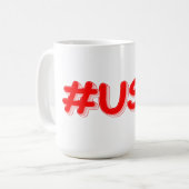 "#USA" Cute Design. Buy Now Kaffeetasse (Vorderseite Links)