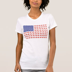USA Dackel American Flag T-Shirt