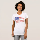 USA Dackel American Flag T-Shirt (Vorne ganz)