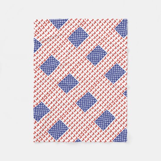 USA-Dackel Fleecedecke (Vorderseite)