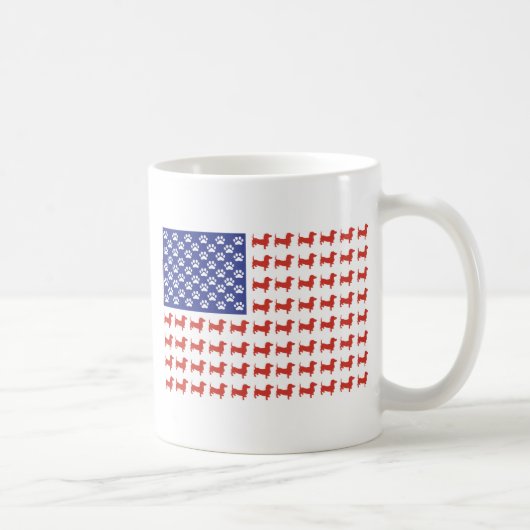 USA-Dackel Kaffeetasse (Rechts)