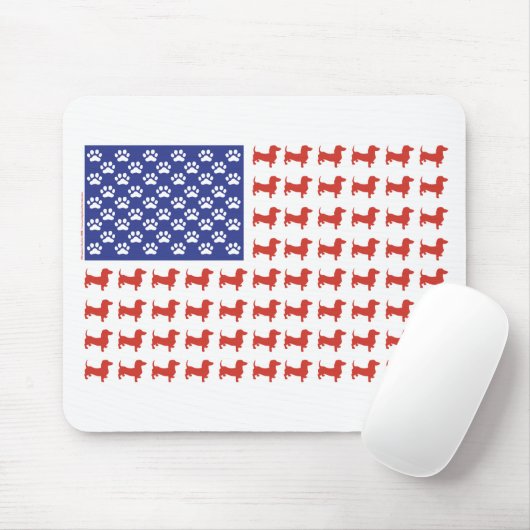 USA-Dackel Mousepad (Mit Mouse)