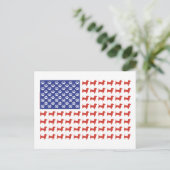 USA-Dackel Postkarte (Stehend Vorderseite)
