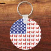 USA-Dackel Schlüsselanhänger (Vorderseite)