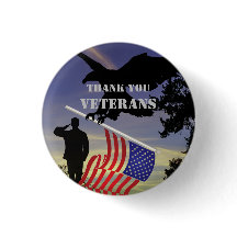 USA Danke Veterans Custom Size Button Button