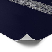 USA Dark Blue Vintag American Flag Poster (Ecke)