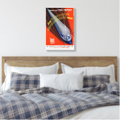USA Das Comet Vintage Travel Poster wiederhergeste Leinwanddruck (Insitu (Schlafzimmer))
