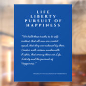 USA: Das Fenster "Leben, Freiheit und Verfolgung d Fensteraufkleber (Blatt 2)