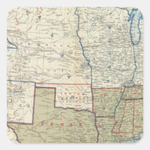 USA Dec 1861 Quadratischer Aufkleber