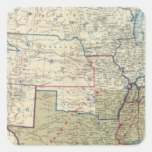 USA Dec 1863 Quadratischer Aufkleber (Vorderseite)