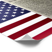 USA Declaration Independence Flag Poster (Ecke)
