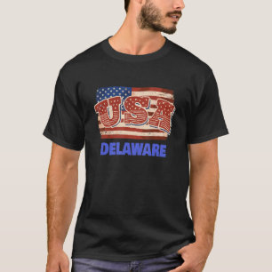 Usa Delaware Staat Retro Vintag Delaware Patrioti T-Shirt