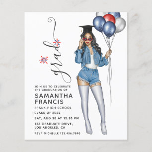 USA-Denim-Themen-Einladung zur Abschlussfeier für  Flyer