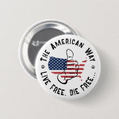 USA Der amerikanische Weg frei zu leben und frei D Button (Vorne & Hinten)