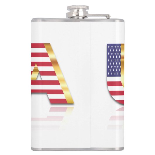 USA der Flaggen der USA Flachmann (Rückseite)