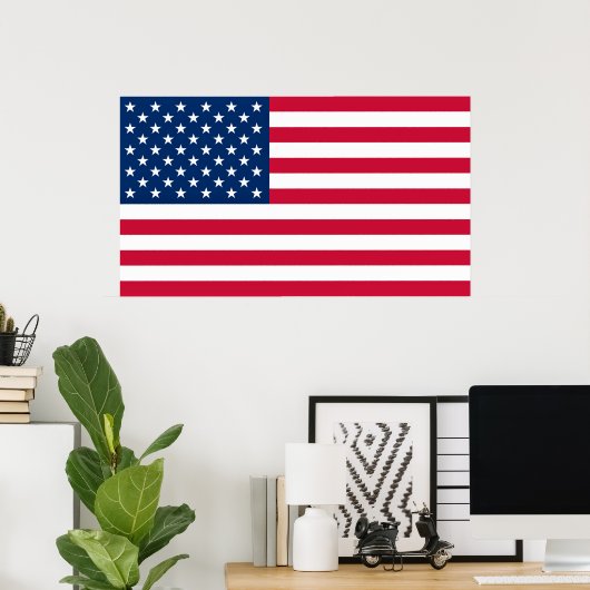 USA des American Flag Poster (Heimbüro)
