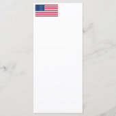 USA des US-Flaggenmenüs Menükarte (Vorderseite)