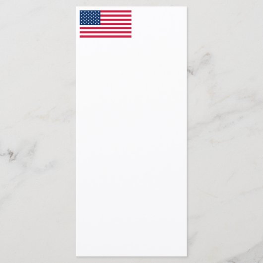 USA des US-Flaggenmenüs Menükarte (Vorderseite)