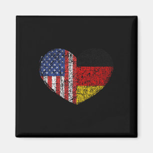 Usa Deutschland Herz - Doppelte Staatsbürgerschaft Magnet
