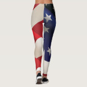 USA, die Flagge wellenartig bewegen Leggings (Rückseite)