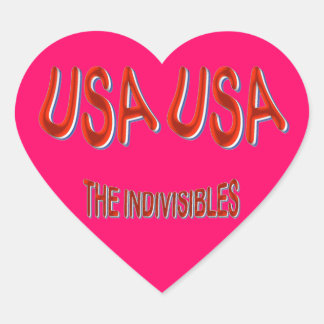 USA - DIE INDIVISIBLES Red White Blue Herz-Aufkleber