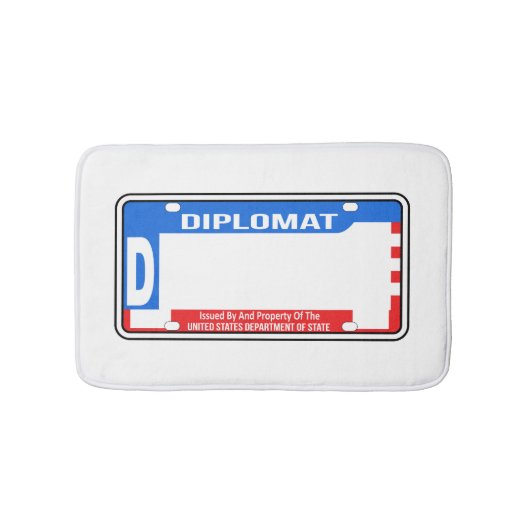 USA Diplomatisches Nummernschild Blank Badematte (Vorderseite)