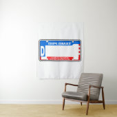 USA Diplomatisches Nummernschild Blank Wandteppich (Beispiel)