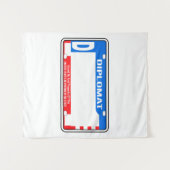 USA Diplomatisches Nummernschild Blank Wandteppich (Vorderseite (Horizontal))