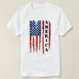 USA Distessated American Flag T-Shirt