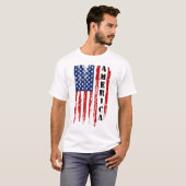 USA Distessated American Flag T-Shirt (Vorne ganz)