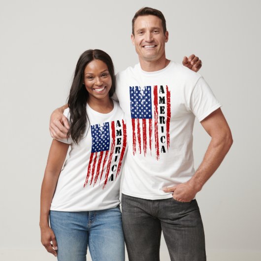 USA Distessated American Flag T-Shirt (Unisex)