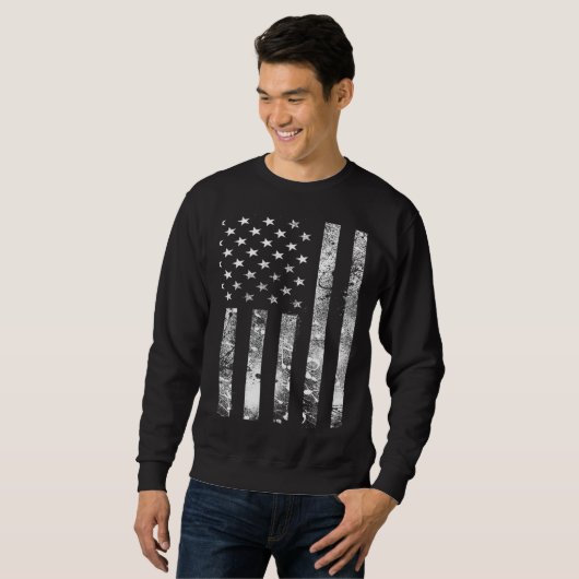 USA distressed American Flag Sweatshirt (Vorne ganz)