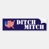 USA Ditch Mitch McConnell Kentucky Senator zu alt Autoaufkleber (Vorne)