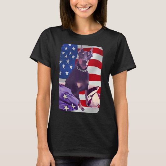 Usa Doberman Pinscher T-Shirt (Vorderseite)