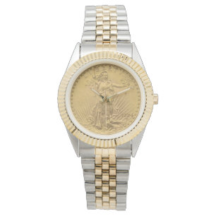 USA Double Eagle St Gaudens 1924 Gold Coin $20 Armbanduhr