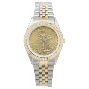 USA Double Eagle St Gaudens 1927 Gold Coin $20 Armbanduhr